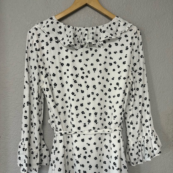 & OTHER STORIES‎ Ruffle Tie Frill Mini Dress Size 10 - Picture 3 of 8